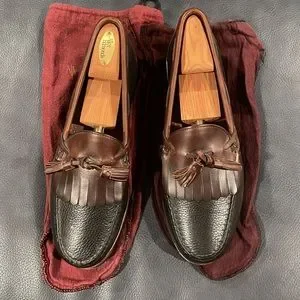 ORIGINAL Allen Edmonds Nashua Shoes / Size: 10 1/2 Allen Edmonds Nashua Mens Black Brown Kiltie Tassel Leather  main image 3